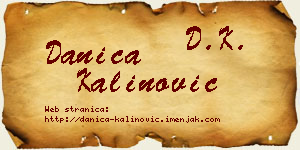 Danica Kalinović vizit kartica